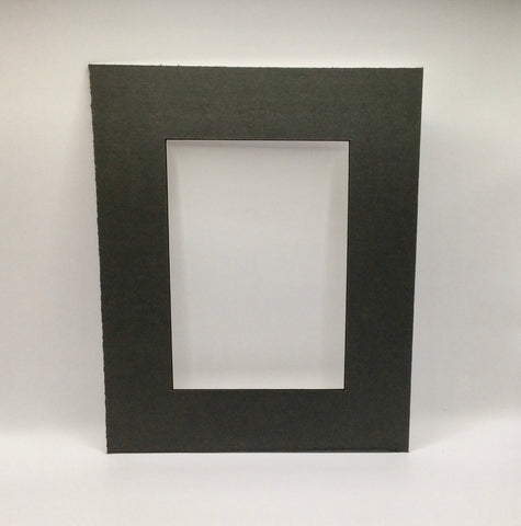 G.St - Acid Free Matting - 8x10 with 5x7 opening - Grey with Black Core - 23PMGRYBC