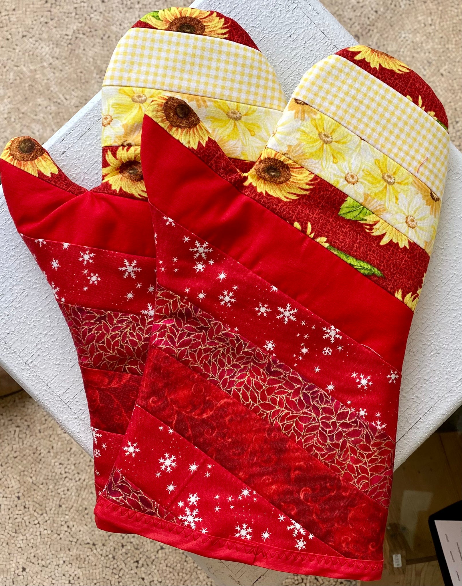 Quilted Oven Mitts